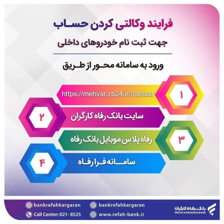 وکالتی کردن حساب در بانک رفاه کارگران 